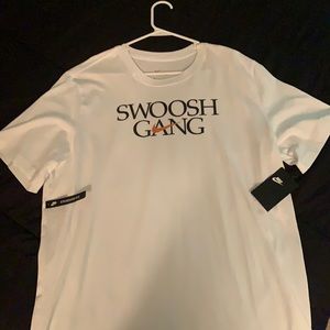Nike tshirt swoosh gang XL white orange